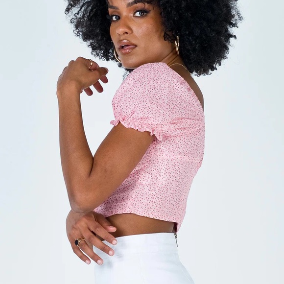 Princess Polly Laura Top Pink US4 - Picture 4 of 7